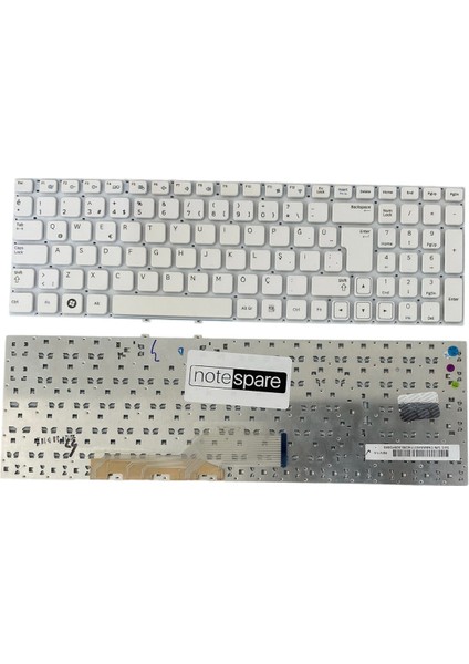 Samsung ile Uyumlu NP300E5Z, NP300E5ZH, NP300E5ZI, NP300V5A Notebook Klavye Beyaz Tr