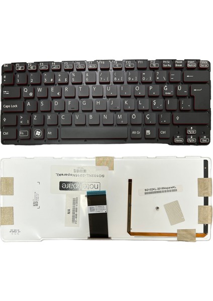 Sony ile Uyumlu Vaio SVE-14A2M6EB, SVE-14A2S7C, SVE14A2V2E Notebook Klavye Işıklı Siyah Tr
