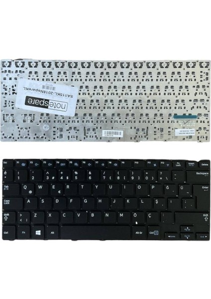 Samsung ile Uyumlu NP905S3G, NP915S3G Notebook Klavye Siyah Tr