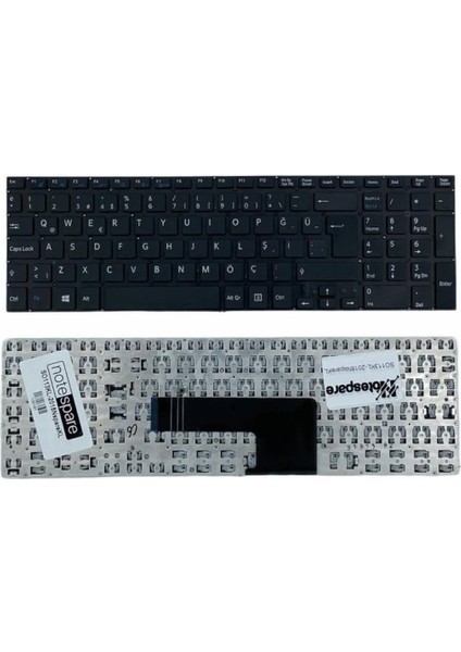 Sony ile Uyumlu Vaio Fit SVF1532ZST, SVF15416ST, SVF15417ST, SVF1541M1E Notebook Klavye Siyah Tr
