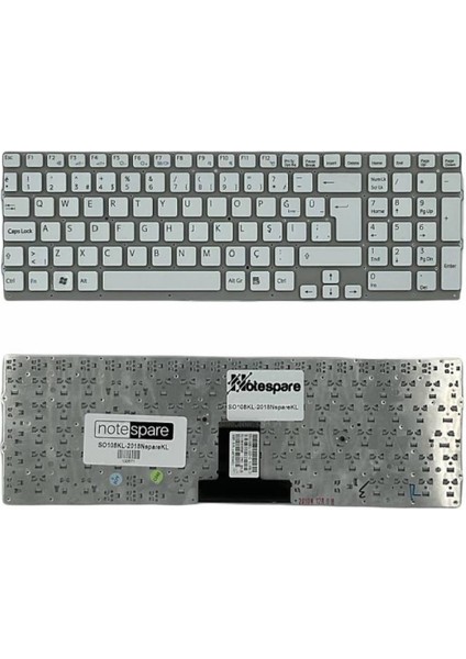 Sony ile Uyumlu Vaio VPCEB4F4E, VPCEB4J0E, VPCEB4J1E, VPCEB4J1R Notebook Klavye Beyaz Tr