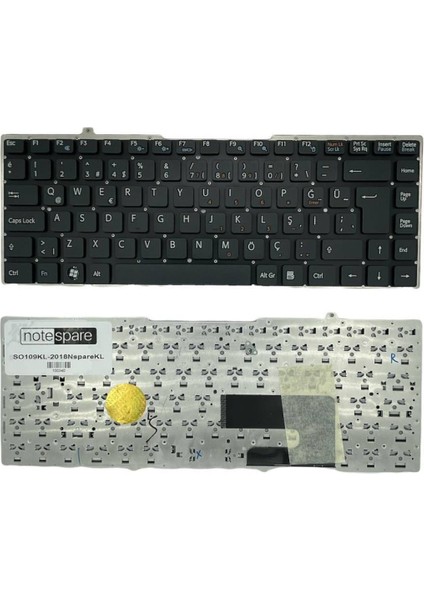Sony ile Uyumlu Vaio VGN-FW11LR, VGN-FW11M, VGN-FW11MR, VGN-FW11S Notebook Klavye Siyah Tr