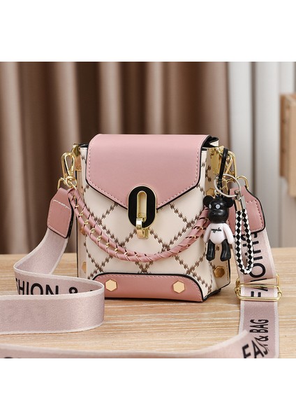 Yeni Stil Çanta Kore Tarzı Basit Küçük Kare Çanta Modaya Uygun Çok Yönlü Omuz Crossbody Moda Mini Cep Telefonu Çantası Kadın Çantası (Yurt Dışından)