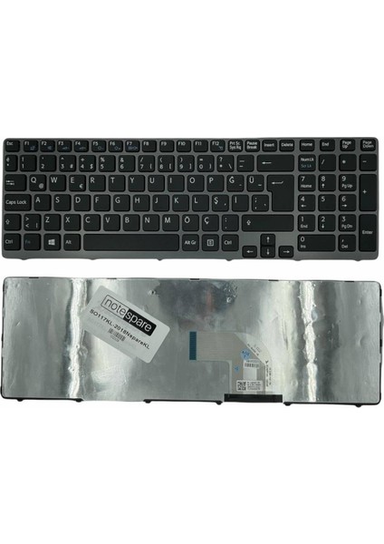 Sony ile Uyumlu Vaio SVE1711G1E, SVE1711G1R, SVE1711H1E Notebook Klavye Siyah Tr