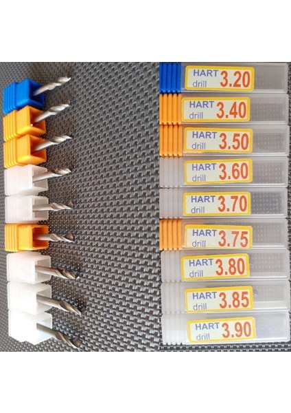 Kalıpçı Tornacı Delme Cnc Router Kesici Karbür Uç Seti 3.20MM 3.50MM 3.90MM Carbide Matkap 3lü