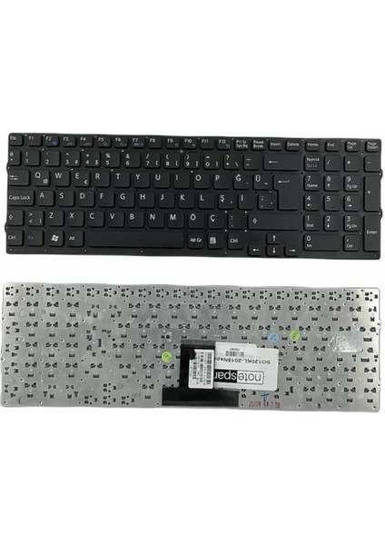 Sony ile Uyumlu Vaio VPCEB4E1R, VPCEB4E4E, VPCEB4E9E, VPCEB4E9R Notebook Klavye Siyah Tr