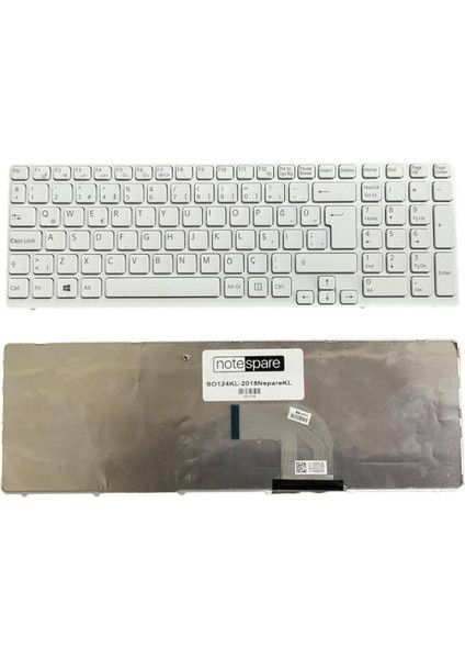 Sony ile Uyumlu Vaio SVE1713W1E, SVE1713W1R, SVE1713X1E, SVE1713X9R Notebook Klavye Beyaz Tr