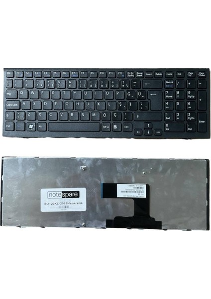Sony ile Uyumlu Vaio VPC-EL15EG/B, VPC-EL15EN/B, VPC-EL15FX Notebook Klavye Siyah Tr