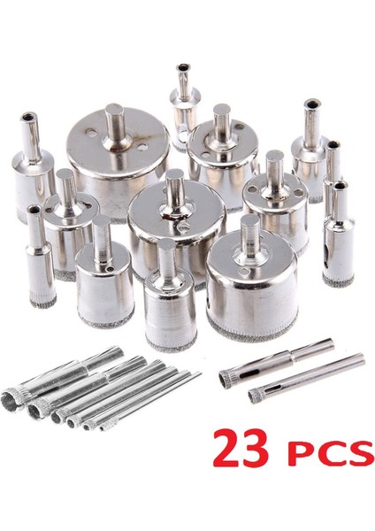 Tam Set 3mm-60mm Mermer Granit Fayans Cam Yuvarlak Delme Panç Elmas Matkap Için Boru Karot