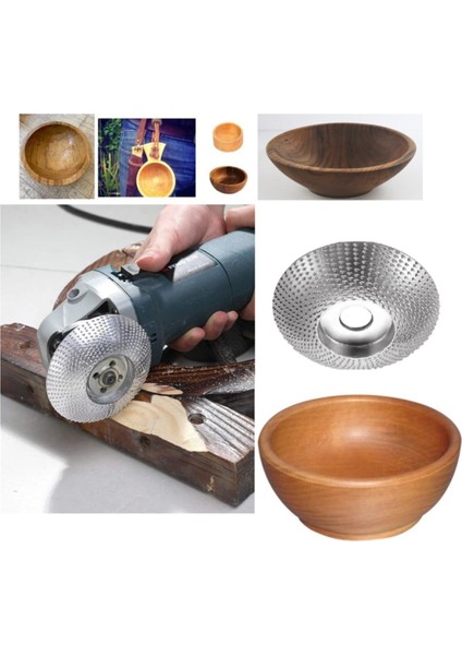 Wood Ahşap Törpü Eğe Diski 85MM Kuksa Tabak Bardak Oyma Oval Çerezlik Için Kubbeli Silindir Yapı