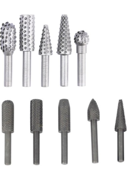 Ahşap Oyma ve Metal Aşındırma 10LU Matkap Uç Seti Törpü Eğe Hobi Seti