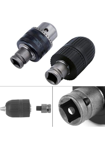 Darbeli Matkap Ucu Adaptör Seti 1/4 3/8 1/2 Altıgen Şaft Adaptörü, 1/2 Tahrik 1/4 Altıgen Bits Dönüş