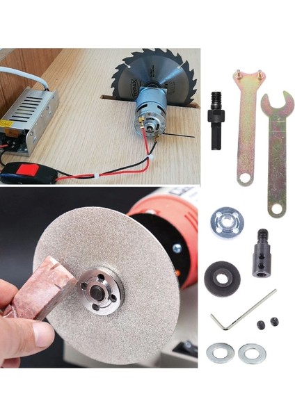 8mm Motor Kaplini ve Matkap Için 2li Disk Bağlama Adaptör Aparat Seti Okul Proje Ödev Uygulama Arge