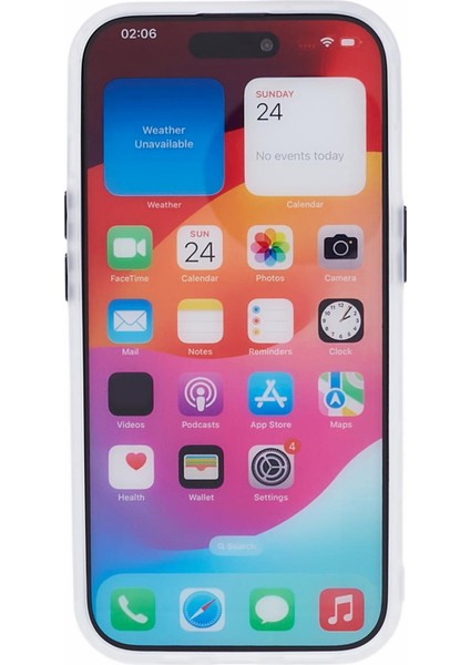 iPhone 14 Tpu+Pc Lazer Elmas Doku Ön Dalgalı TeIefon Kılıfı (Yurt Dışından)