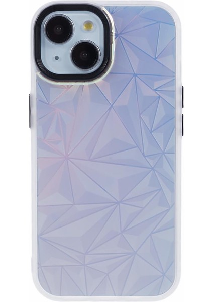 iPhone 14 Tpu+Pc Lazer Elmas Doku Ön Dalgalı TeIefon Kılıfı (Yurt Dışından)