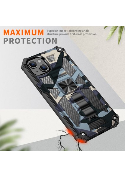 iPhone 15 Plus Pc+Tpu Kasası Kavrak Kaynak Kapayak Kıck Stoplep TeIefon Kılıfı (Yurt Dışından) fırsatları