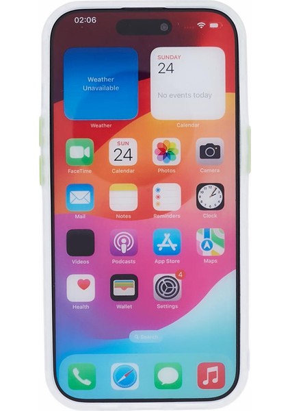 iPhone 14 Tpu+Pc Lazer Elmas Doku Ön Dalgalı TeIefon Kılıfı (Yurt Dışından)