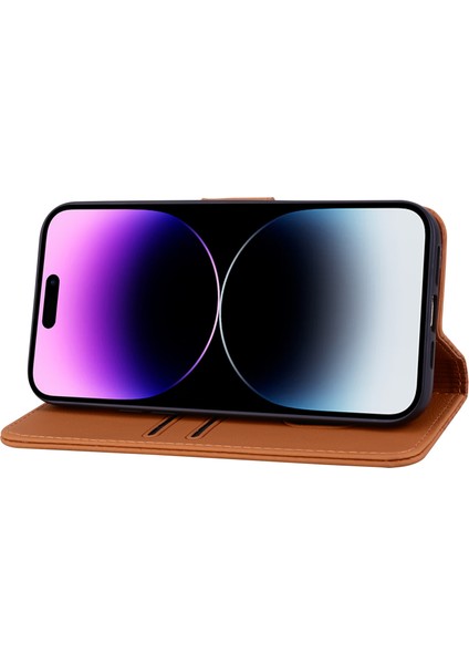 iPhone 14 Pro Max Deri Basılı Rhombus TeIefon Kılıfı (Yurt Dışından) fırsatları