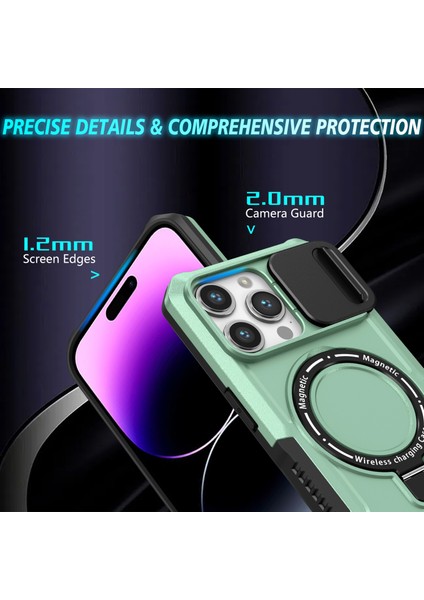 iPhone 14 Pro Manyetik Kayar Lens lı TeIefon Kılıfı (Yurt Dışından) modelleri
