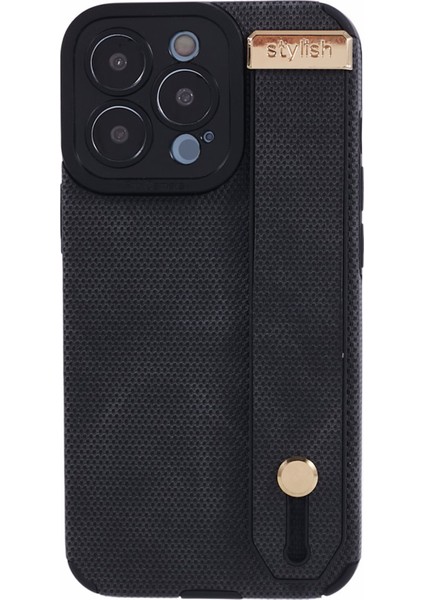 iPhone 14 Pro Max Tpu+Pu Deri Bilek Bantlı TeIefon Kılıfı (Yurt Dışından)