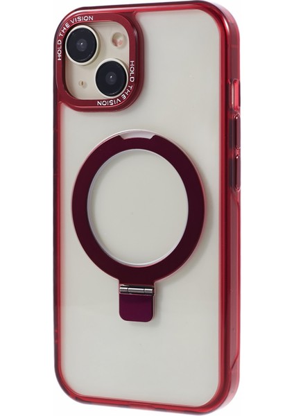 iPhone 15 Plus Şeffaf Kasa Tpu+Pc Görünmez Manyetik TeIefon Kılıfı (Yurt Dışından)