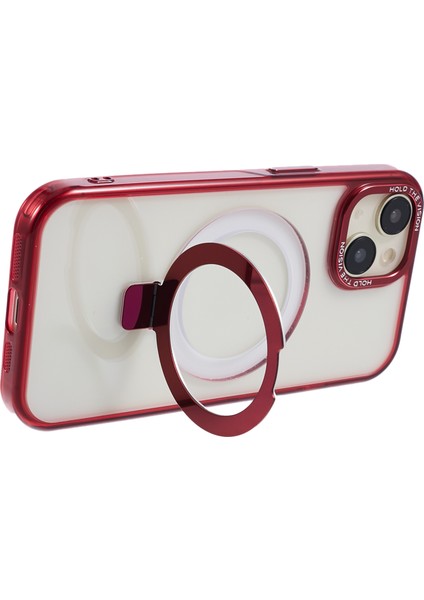 iPhone 15 Plus Şeffaf Kasa Tpu+Pc Görünmez Manyetik TeIefon Kılıfı (Yurt Dışından)