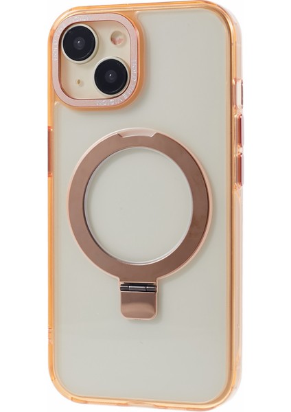 iPhone 15 Plus Şeffaf Kasa Tpu+Pc Görünmez Manyetik TeIefon Kılıfı (Yurt Dışından)