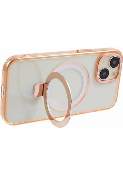 iPhone 15 Plus Şeffaf Kasa Tpu+Pc Görünmez Manyetik TeIefon Kılıfı (Yurt Dışından)