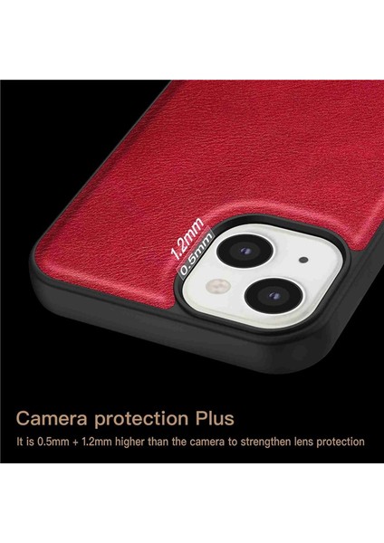 iPhone 15 Plus Pu Deri+Tpu+Pc Retro TeIefon Kılıfı (Yurt Dışından)