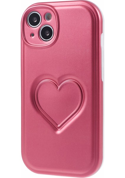 iPhone 14 3D Effect Heart Phone Tpu TeIefon Kılıfı (Yurt Dışından)