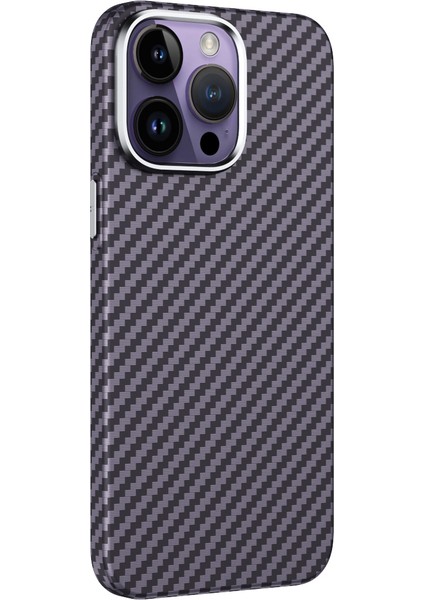 iPhone 14 Pro Max Karbon Fiber Doku Pc TeIefon Kılıfı (Yurt Dışından)