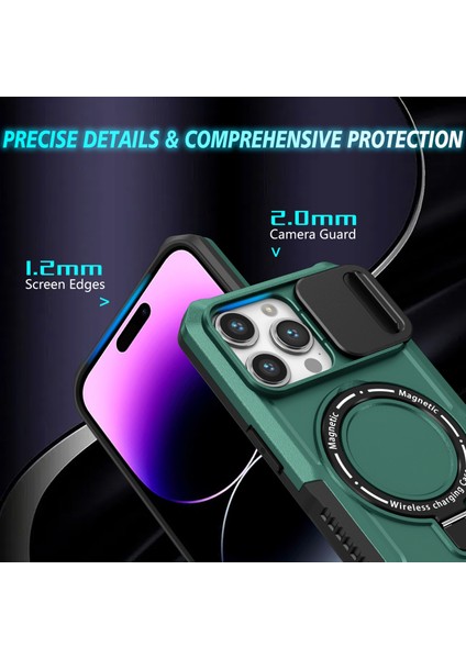 iPhone 14 Pro Max Lens Koruma Manyetik TeIefon Kılıfı (Yurt Dışından) modelleri
