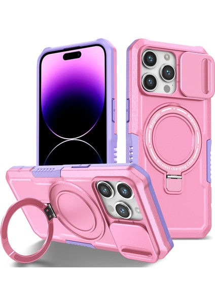 iPhone 14 Pro Max Lens Koruma Manyetik TeIefon Kılıfı (Yurt Dışından)