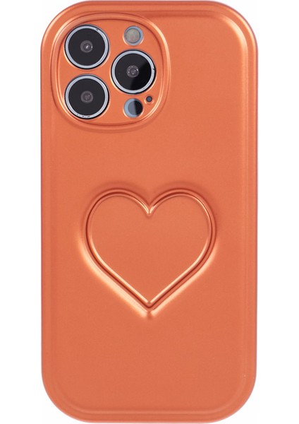 iPhone 14 Pro Max Tpu 3D Effect Heart TeIefon Kılıfı (Yurt Dışından)