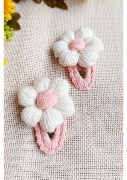 Papatya Desenli Çıtçıtlı Çocuk Bebek Saç Tokası / Saç Aksesuarı 2 Li Set fiyatları