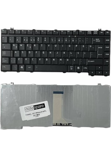 Toshiba ile Uyumlu Satellite A300-215, A300-216, A300-21C, A300-227 Notebook Klavye Siyah Tr