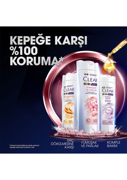 Women Kepeğe Karşı Etkili Şampuan Yumuşak ve Parlak 600 ml x3