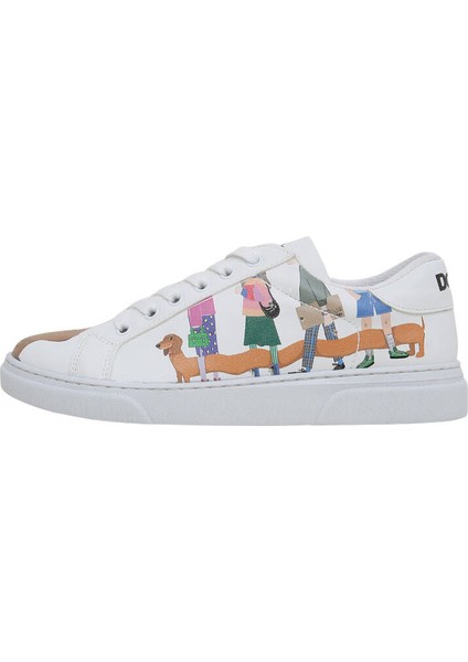Kadın Vegan Deri Beyaz Sneakers - Mini Puppy Tasarım fiyatları