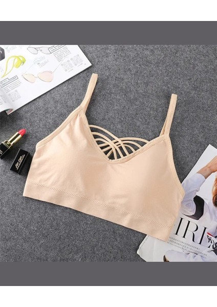 Günlük Kullanım Önü Bağlama Detaylı Padli Yumuşak Bralet modelleri