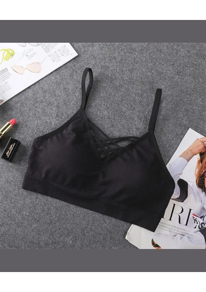 Günlük Kullanım Önü Bağlama Detaylı Padli Yumuşak Bralet modelleri