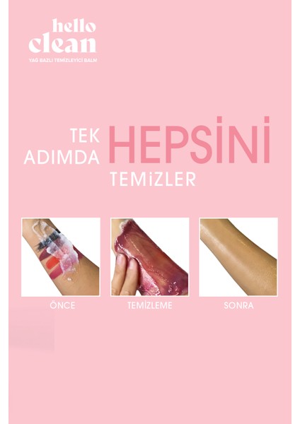 Hello Clean Kuru ve Hassas Ciltler İçin Yağ Bazını Temizleyici Balm 100 Ml