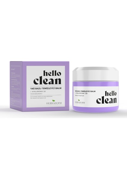 Hello Clean Yoğun Nemlendirici Yağ Bazlı Temizleyici Balm + Hyaluronik 3D 100 Ml