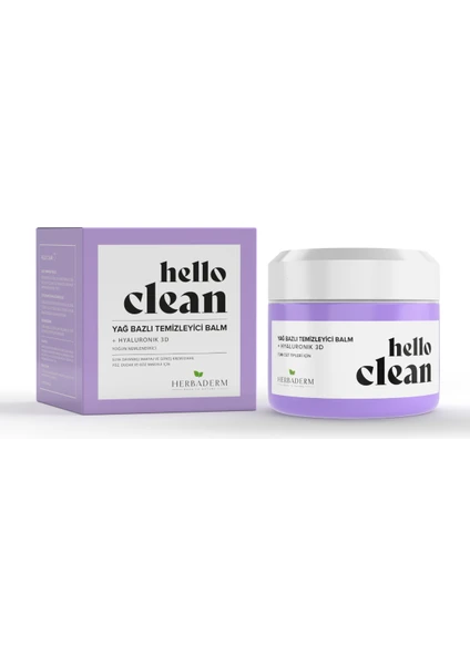 Hello Clean  Yoğun Nemlendirici Yağ Bazlı Temizleyici Balm + Hyaluronik 3D 100 Ml