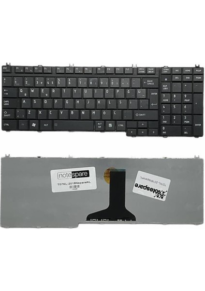 Toshiba ile Uyumlu Satellite A500-1E5, A500-1EE, A500-1F2, A500-1F3 Notebook Klavye Siyah Tr