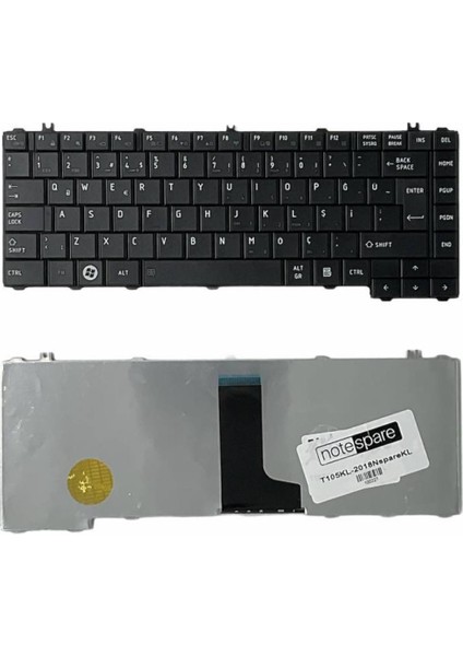 Toshiba ile Uyumlu NSK-TM0SQ 1, NSK-TM0SV 0t, NSK-TM0SV 1, NSK-TM1GV 0t Notebook Klavye Siyah Tr