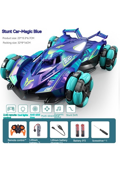 Rc Araba 4WD Yüksek Hızlı Sürüklenme Yarış El Hareketi Indüksiyon Şarj Dublör Araba Çift Uzaktan Kumanda (Yurt Dışından)