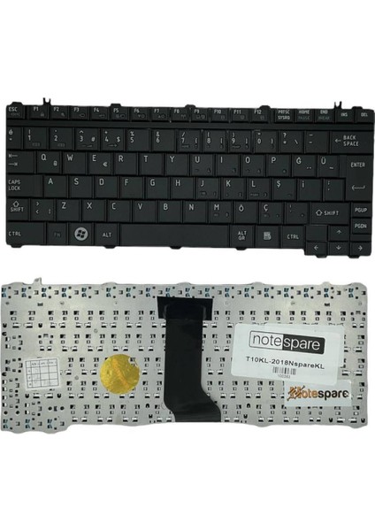 Toshiba ile Uyumlu Dynabook Tecra R10-10S, R10-10W, R10-117, R10-S4401 Notebook Klavye Siyah Tr
