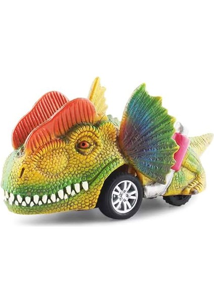 2 Adet Dinozor Oyuncakları Mini Dinozor Arabaları Oyuncak Çek Bırak Dinozor Figürleri Diloph-Carnota