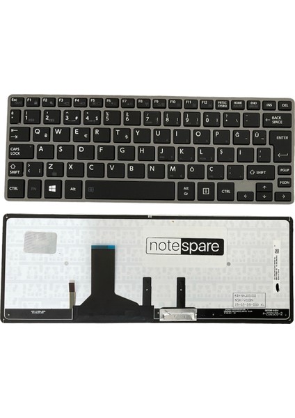 Toshiba ile Uyumlu Portege Z30-A-146, Z30-A-15F, Z30-A-15M Notebook Klavye Işıklı Siyah Tr