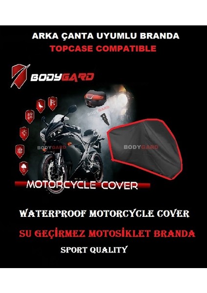 Kral Motor KR25-L Ava 5000 Motosiklet Brandası Arka Çanta Uyumlu Branda,örtü